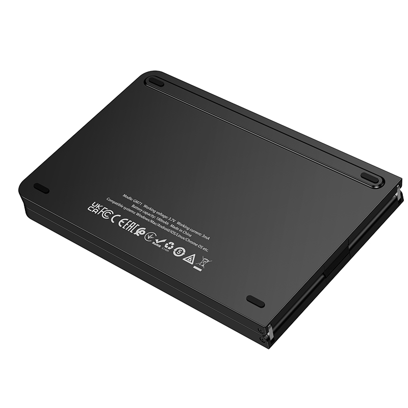 Hoco Foldable Mini and Ultra Thin Wireless Keyboard (QWERTY) GM71 - Black